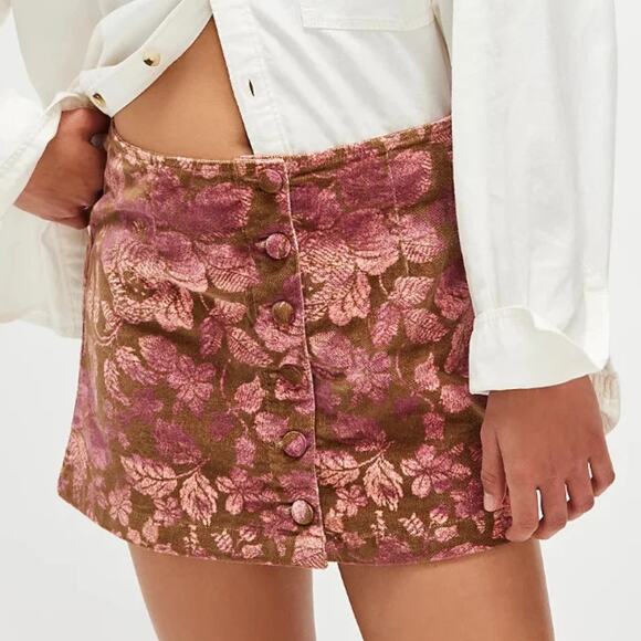 Free People After Party Printed Floral Mini Skirt - Picture 1 of 9